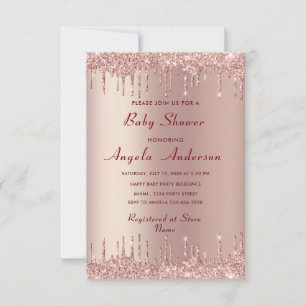 Modèle rose Parties scintillant or Baby shower d'i