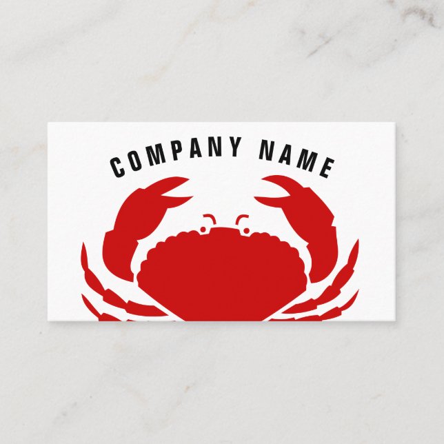 Modèle rouge de logo de fruits de mer du carte de (Devant)