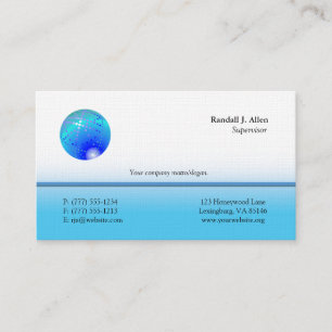 Modèle simple de carte de visite (bleu)