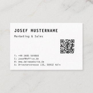 Modèle simple de carte de visite QR