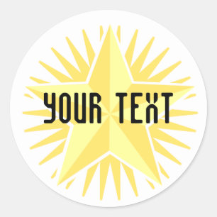 Modèle Sticker Gold Star