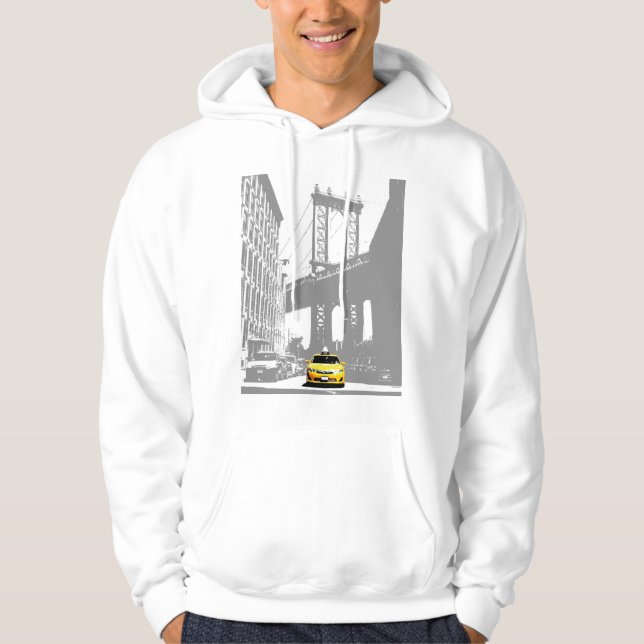 Modèle Sweat - shirt à capuche New York Nyc Taxi j (Devant)