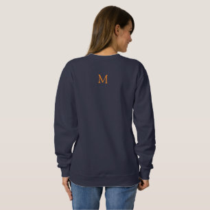 Modèle Sweatshirt bleu de base de la marine fémini