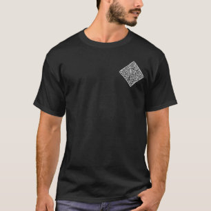 Modèle T-shirt de l'entreprise de code QR avec tex