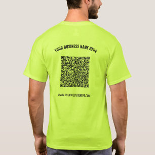 Modèle T-shirt professionnel de code QR avec texte