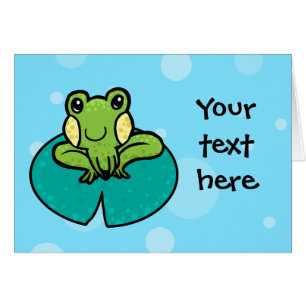 modèle tacheté de carte de grenouille de vert de
