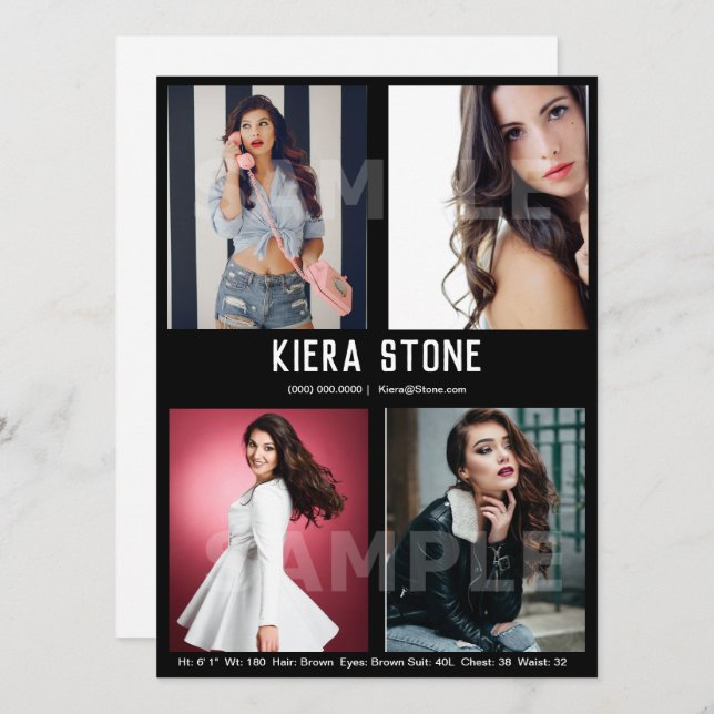 Modèle temporaire de noir de carte d'élém. de (Devant / Derrière)