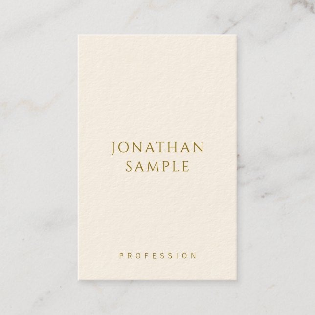 Modèle texte Gold personnalisé Carte de visite ver (Devant)