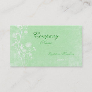 Modèle vert et blanc élégant de carte de visite