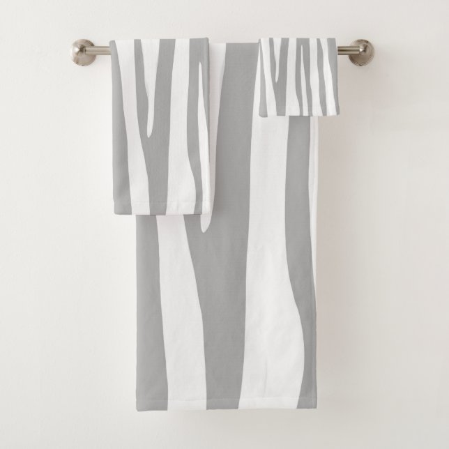 Modèle zèbre blanc et gris clair, design moderne (En situation)