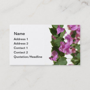 Modèles de carte d'affaires Bougainvillea