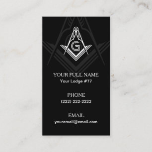 Modèles de carte de visite Freemason   Cartes ma