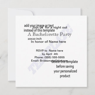 Modèles DES INVITATIONS DU PARTI BACHELORETTE