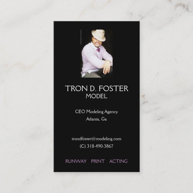 Modélisation de la carte de profil (Devant)