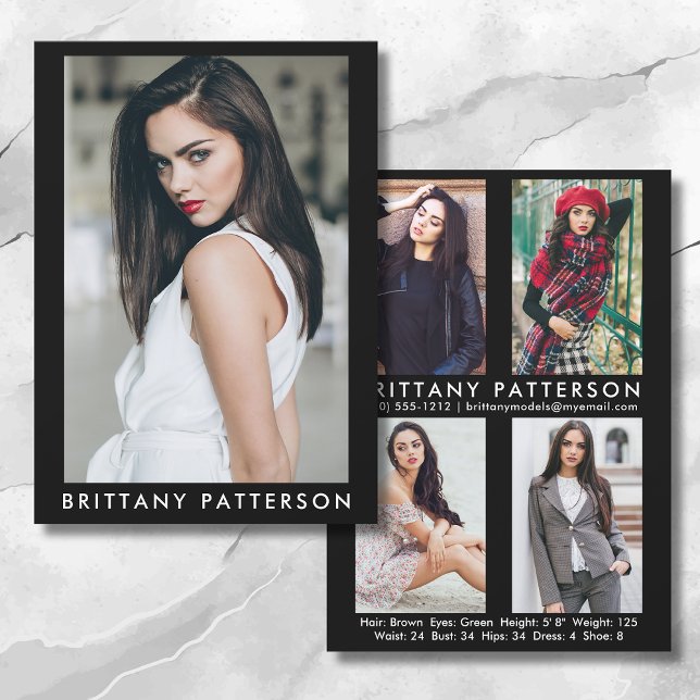 Modell 12x18 Comp-Karte 4 Foto Rückseite Einladung (Available in high quality print or digital download for quick messaging, email or self printing.)