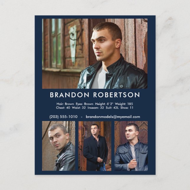 Modell 4 Foto Comp/Zed-Vorlage Postkarte (Vorderseite)