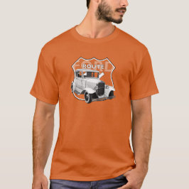 Modell A 1930 White Classic Hotrod Route66 T - Shi T-Shirt