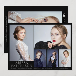 Modell Actor Comp Card 6 Foto 5.12x18.5 Einladung