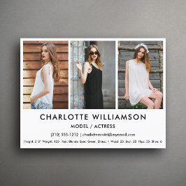 Modell Actor Comp Karte 3 Foto Weiße Postkarte