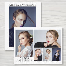 Modell Actor Comp Karte 6 Foto beidseitig