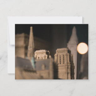 Modell der Kathedrale Notre Dame, Paris Postkarte