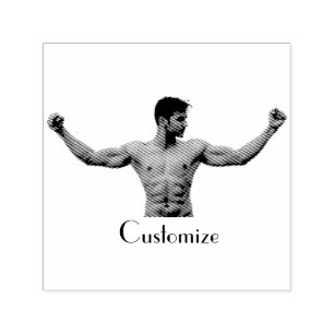 Modell der männlichen Fitness Thunder_Cove Permastempel