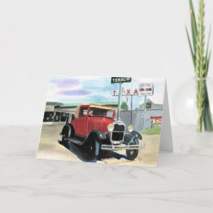 Modell Eine antike Autokarte Karte