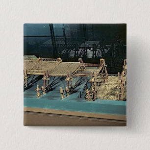 Modell einer Brücke über dem Rhein Button