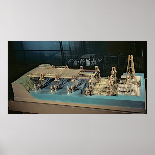 Modell einer Rheinbrücke Poster (Vorne)