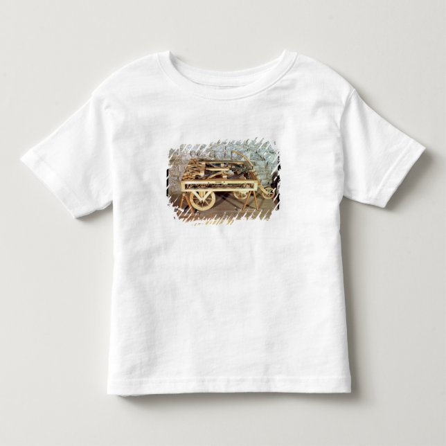 Modell eines Autos angetrieben bis zum Frühlingen Kleinkind T-shirt (Vorderseite)