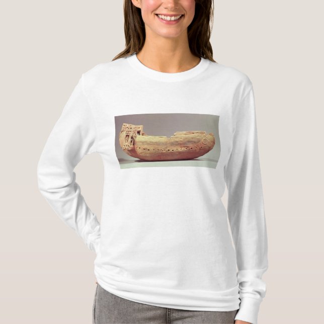 Modell eines Bootes mit einem Hoch kacken T-Shirt (Vorderseite)