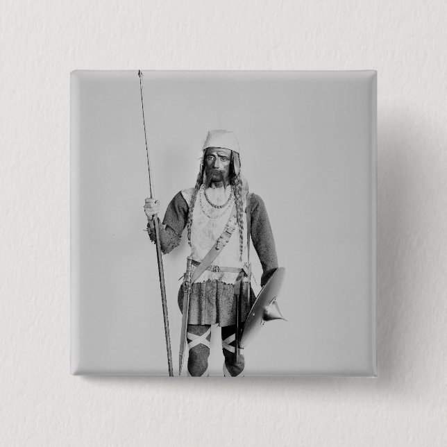 Modell eines Frankish Kriegers Button (Vorderseite)