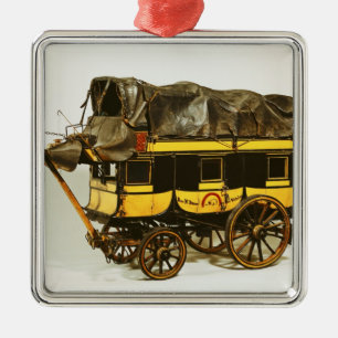 Modell eines vierzig Sitzomnibus Silbernes Ornament