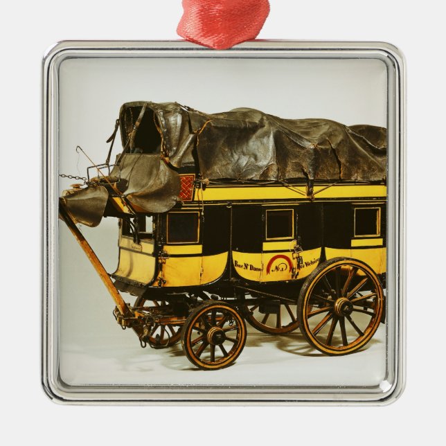 Modell eines vierzig Sitzomnibus Silbernes Ornament (Vorne)