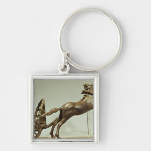 Modell eines zwei Pferdechariot Schlüsselanhänger