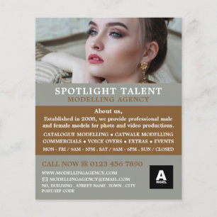 Modell für Frauen, Modellagentur, Muster-Agent Flyer
