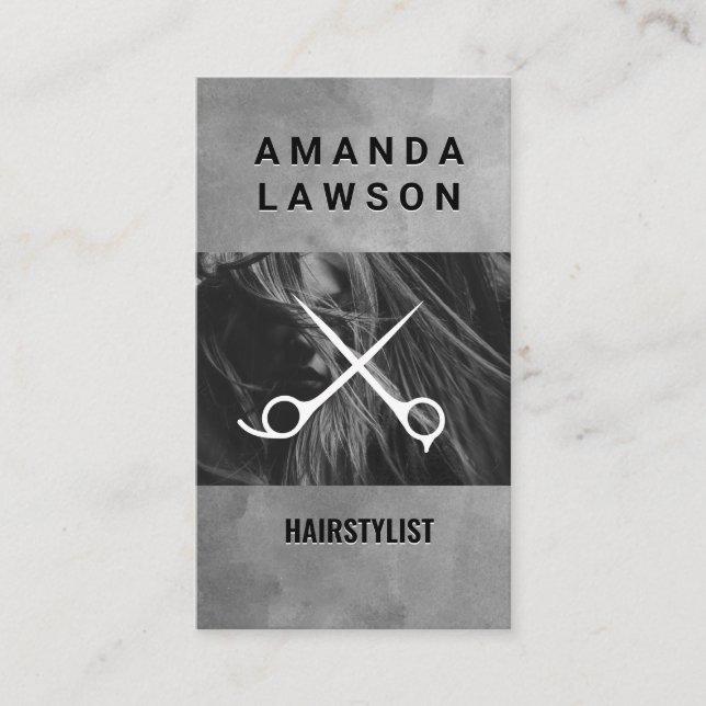 Modell | Hair Stylist Visitenkarte (Vorderseite)