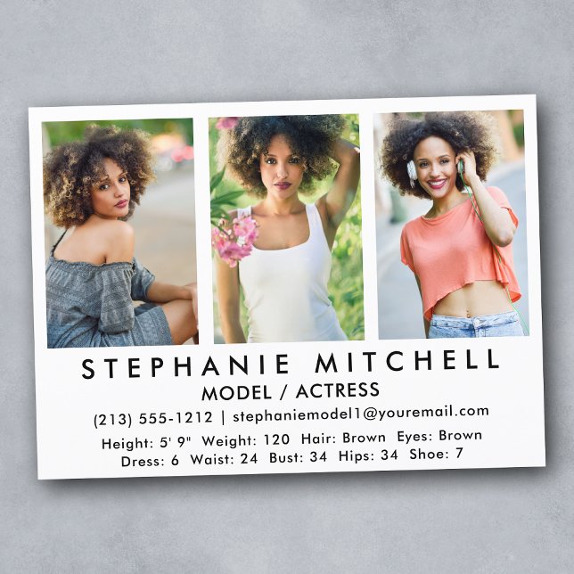 Modell-Hauptplatine - 3 Foto Was? Einladung (Customize to change background color, text size or text style.)