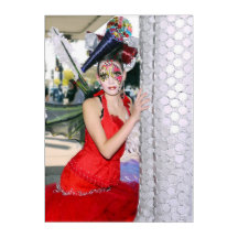 Modell in Red Dress Acrylic Wall Art