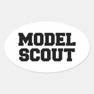 MODELL OVALER AUFKLEBER