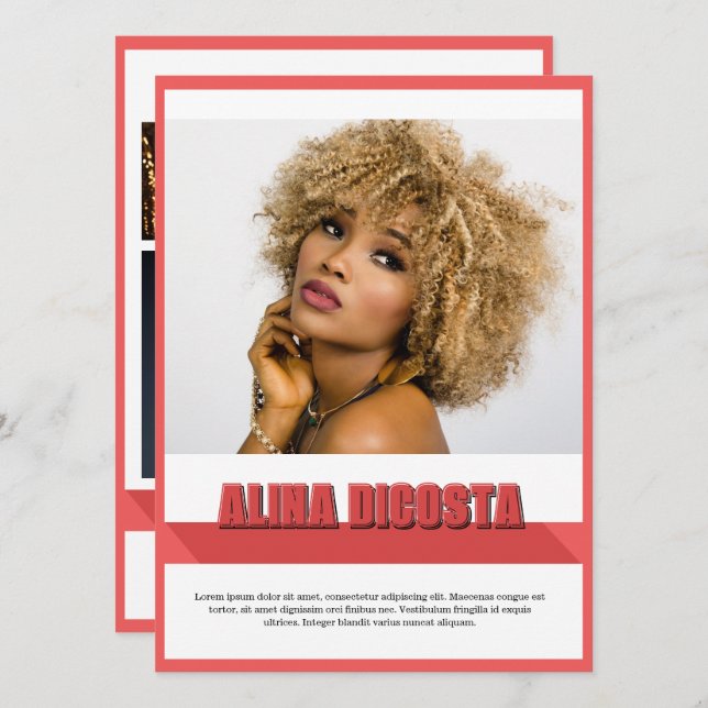 Modell-Sedcard-Portfolio-Vorlage (Vorne/Hinten)