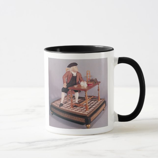 Modell von Benjamin Franklin an seinem Tisch Tasse (Rechts)