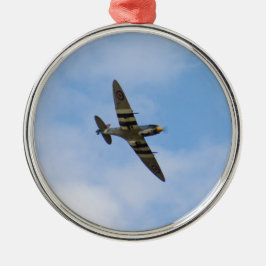 Modell von Spitfire M IX MK923 Silbernes Ornament