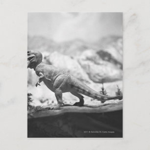 Modell von Tyrannosaurus rex B&W Postkarte