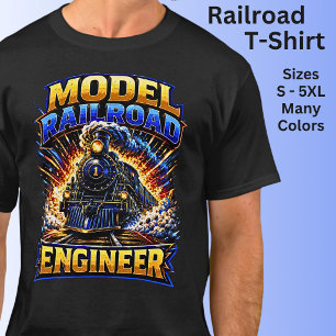 Modellbahn-Ingenieur-Dampfzug  T-Shirt