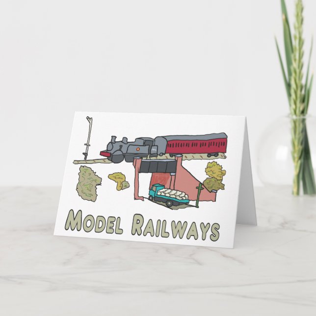 Modellbahnen Feiertagskarte (Vorderseite)
