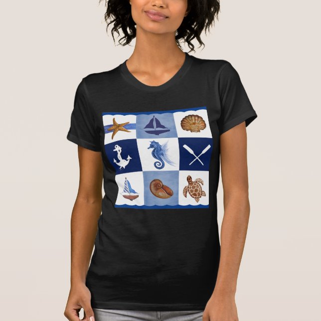 Modelle für den nautischen Ozean T-Shirt (Vorderseite)