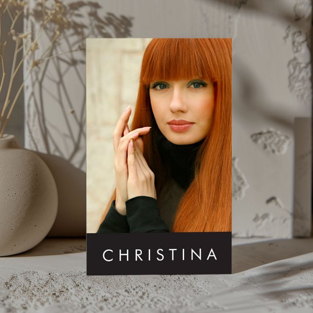 Modelle und Schauspieler Modernes Headshot Visitenkarte (Von Creator hochgeladen)