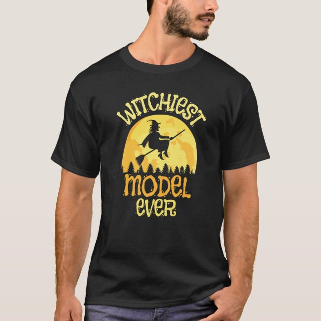Modelleich Halloween-Spaß T-Shirt (Vorderseite)