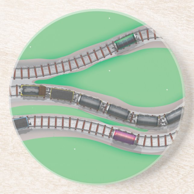 Modelleisenbahn Sandstein Untersetzer (Vorne)